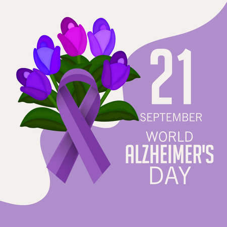 Vector illustration of a Banner for World Alzheimer's Day.の写真素材