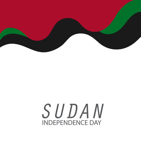 Vector illustration of a Background for Sudan Independence Day.のイラスト素材