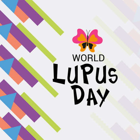 Vector illustration of a Background for World Lupus Day.のイラスト素材