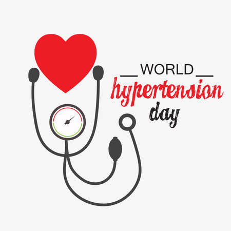 Vector illustration of a Background for World Hypertension Day.のイラスト素材