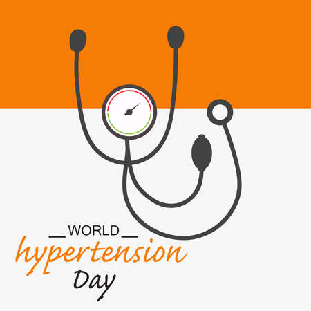 Vector illustration of a Background for World Hypertension Day.のイラスト素材
