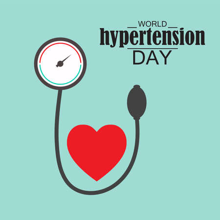Vector illustration of a Background for World Hypertension Day.のイラスト素材