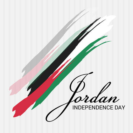 Vector illustration of a Background for Jordan Independence Day.のイラスト素材