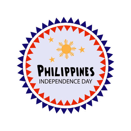 Vector illustration of a Background for Philippines Independence Day.のイラスト素材