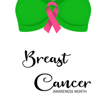 Vector illustration of a Background for Breast Cancer Awareness Month (October is Cancer Awareness Month).のイラスト素材
