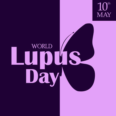illustration of a nice and beautiful abstarct or poster background with creative design for Lupus Day.のイラスト素材