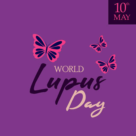 illustration of a nice and beautiful abstarct or poster background with creative design for Lupus Day.のイラスト素材