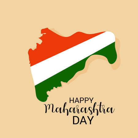 Vector illustration of a Background for Maharashtra Diwas abstract concept banner, known as Maharashtra Day.のイラスト素材