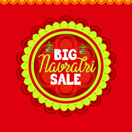 Vector illustration of Indian Festival,Navratri Celebration.のイラスト素材