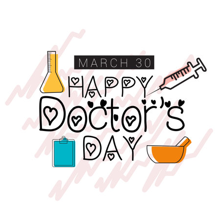 Vector illustration of a Background for World international happy Doctor's Day.の写真素材