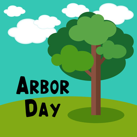 Vector illustration of a Background for Arbor Day.の写真素材