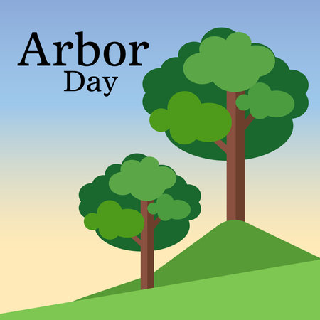 Vector illustration of a Background for Arbor Day.の写真素材