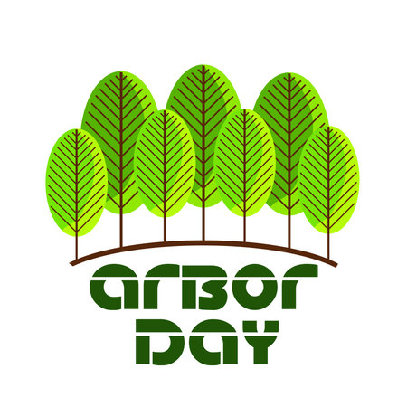 Vector illustration of a Background for Arbor Day.の写真素材