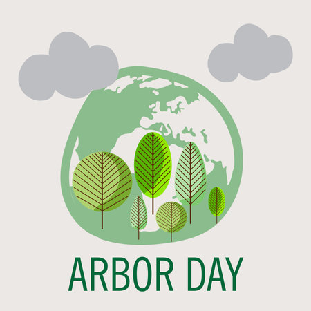 Vector illustration of a Background for Arbor Day.の写真素材