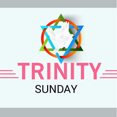 Vector illustration of a Background for Trinity Sunday.