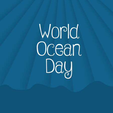 Vector illustration of a Background for World Ocean Day.の写真素材