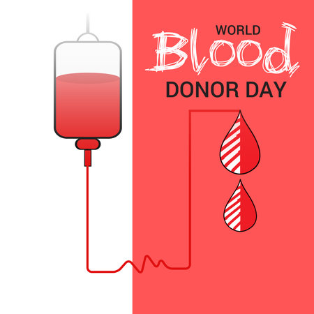Vector illustration of a Background for World Blood Donor Day.の写真素材