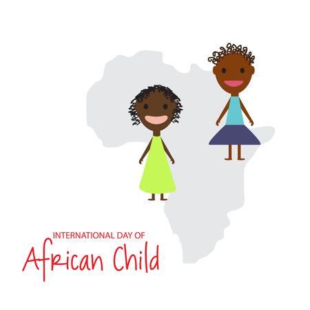 Vector illustration of a Background for International Day Of African Child.の写真素材