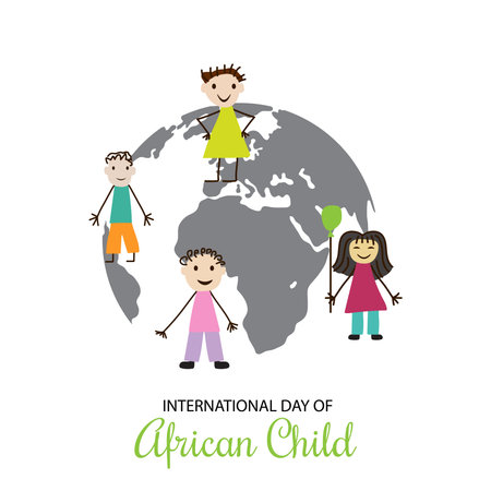 Vector illustration of a Background for International Day Of African Child.の写真素材