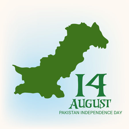 Vector illustration of a Background for Pakistan Independence Day.のイラスト素材