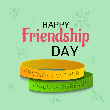 Vector illustration of a Background for Happy Friendship Day.のイラスト素材