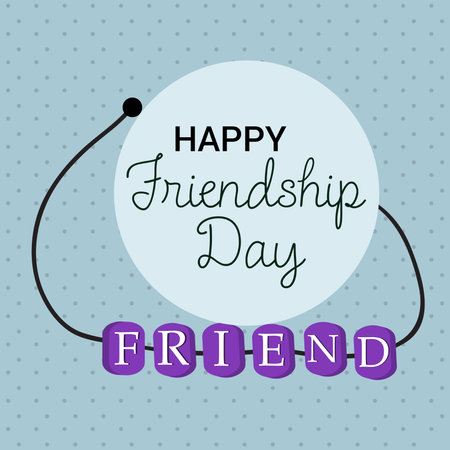 Vector illustration of a Background for Happy Friendship Day.のイラスト素材