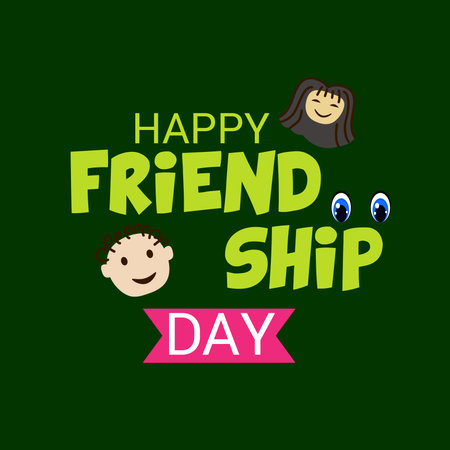 Vector illustration of a Background for Happy Friendship Day.のイラスト素材