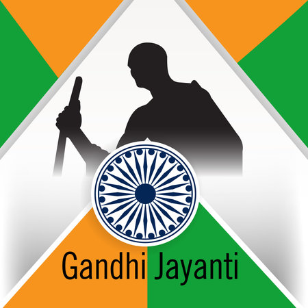 vector illustration of a Background for Gandhi Jayanti.のイラスト素材
