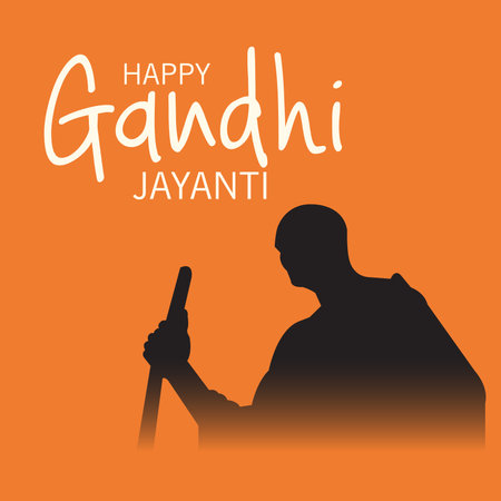 vector illustration of a Background for Gandhi Jayanti.のイラスト素材