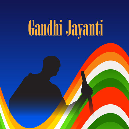 vector illustration of a Background for Gandhi Jayanti.のイラスト素材