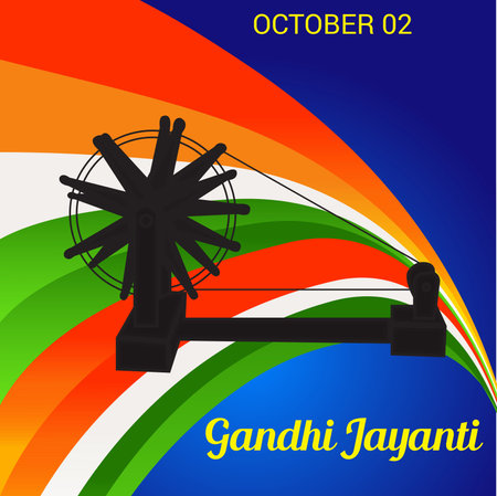 vector illustration of a Background for Gandhi Jayanti.のイラスト素材
