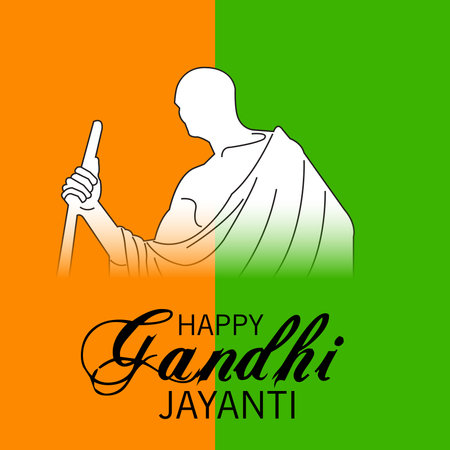 vector illustration of a Background for Gandhi Jayanti.のイラスト素材