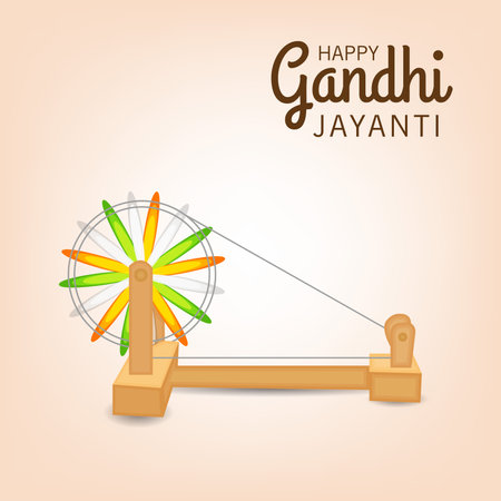 vector illustration of a Background for Gandhi Jayanti.のイラスト素材