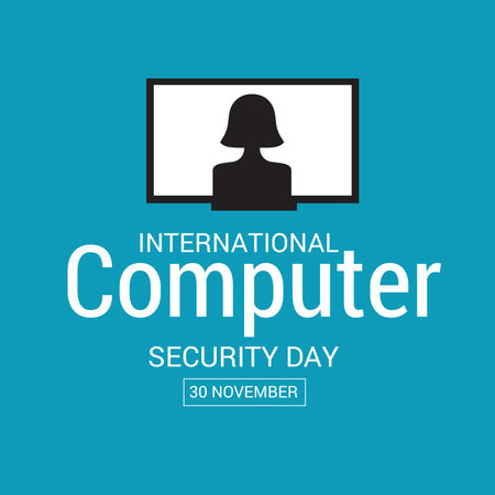 Vector illustration of a Background for International Computer Security Day.のイラスト素材