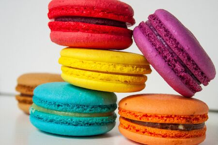 Food photo. Macaron cake. Multicoloredの写真素材