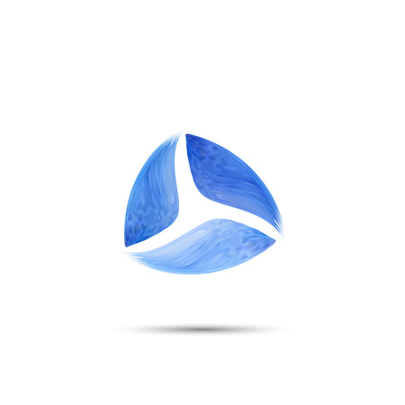 Abstract  template Three elements, unity concept isolated on whiteのイラスト素材
