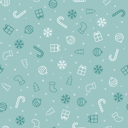 Christmas background. Christmas blue  seamless pattern .Vector illustrationのイラスト素材