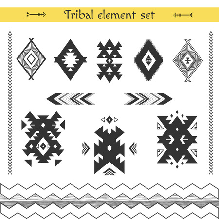 Vector Tribal elements, Ethnic patterns.のイラスト素材