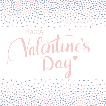 Lettering Valentines day,  greeting card with calligraphy.のイラスト素材