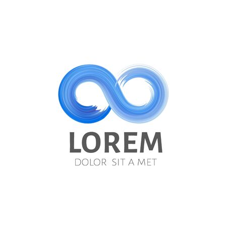 Infinite logo design template. Infinity icon Design, Vector Logo templateのイラスト素材