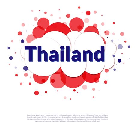 Abstract in Thailand flag colors. Welcome Thailandのイラスト素材