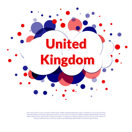 Abstract in UK flag colors. Welcome UKのイラスト素材