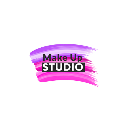 Makeup studio logo design template.のイラスト素材