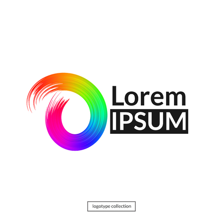 Abstract Rainbow logo template.のイラスト素材