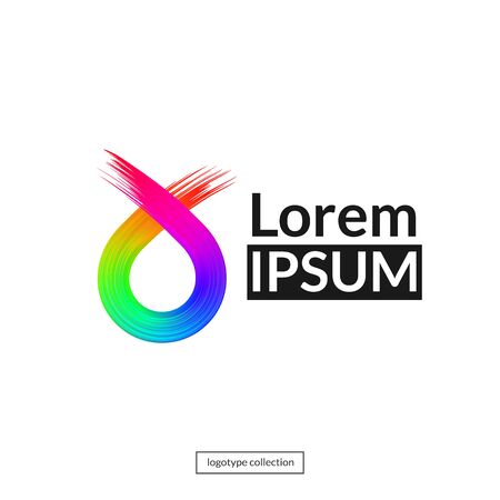 Rainbow abstract logo template.のイラスト素材