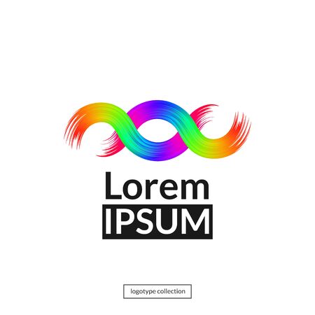 Rainbow abstract logo template.のイラスト素材