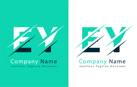 EY Letter Logo Design Template. Vector Logo Illustrationのイラスト素材