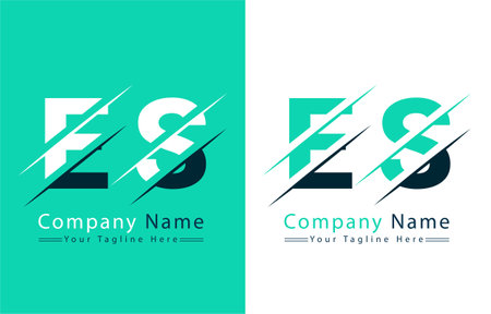 ES Letter Logo Vector Design Template Elementsのイラスト素材