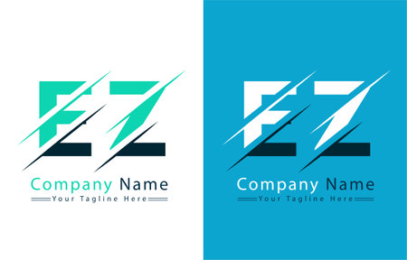 EZ Letter Logo Design Concept. Vector Logo Illustrationのイラスト素材