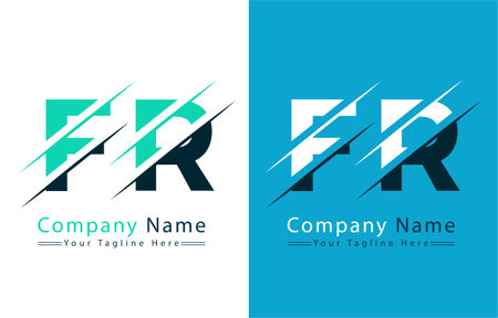 FR Letter Logo Vector Design Concept Elementsのイラスト素材